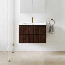 Panama 800mm Wall Hung Single Vanity with Integrated Basin
